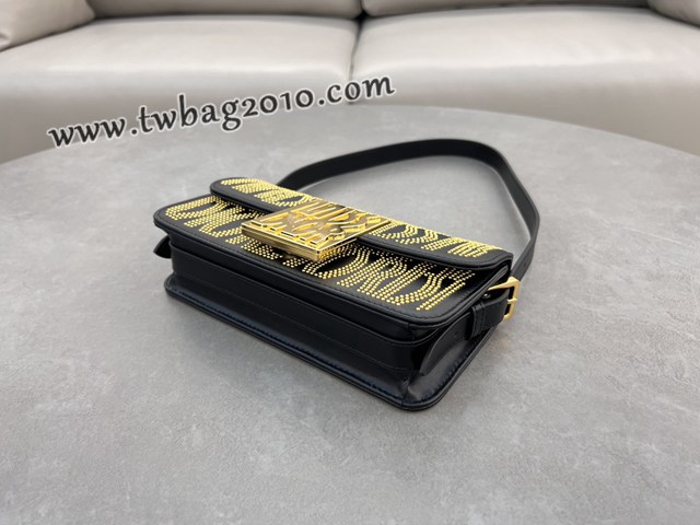 Dior专柜新款迪奥顶级原单黑色牛皮Miss Dior翻盖手袋肩背包 djfk1030